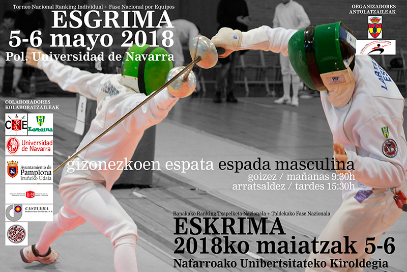 Informaci&oacute;n sobre el T.N.R. Individual de Espada Senior y Fase Nacional de Equipos que se disputar&aacute; en Pamplona el 5 y 6 de Mayo