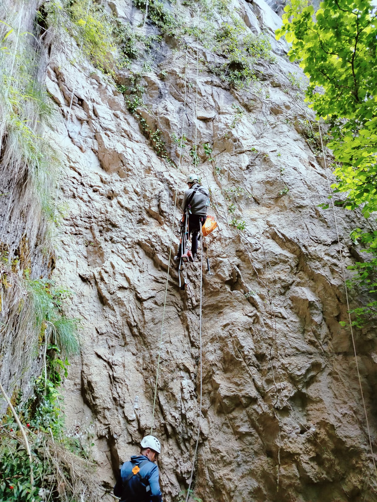 Celebrado el curso de escalada artificial aplicada a la espeleología