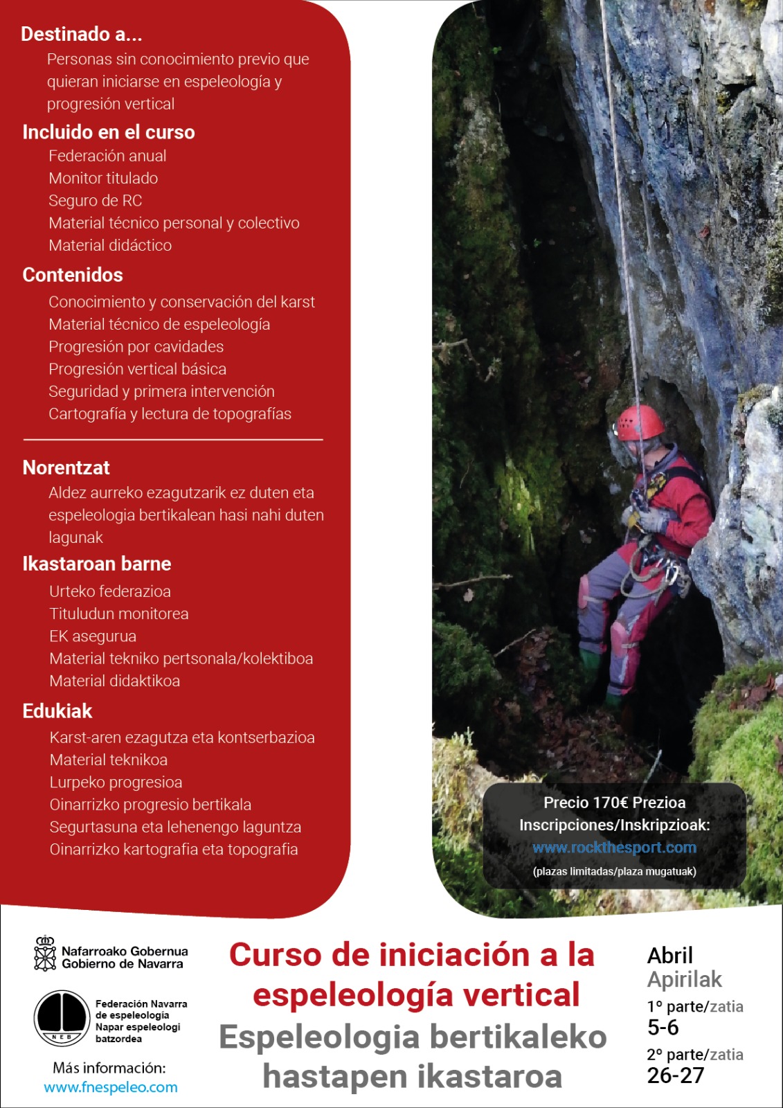 Curso Iniciaci&oacute;n a la Espeleolog&iacute;a 2025. &iexcl;Inscripciones abiertas!