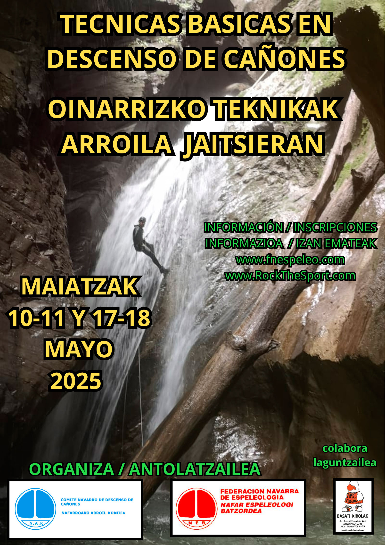 Curso T&eacute;cnicas B&aacute;sicas - Descenso de Barrancos (10-11 y 17-18 de mayo)