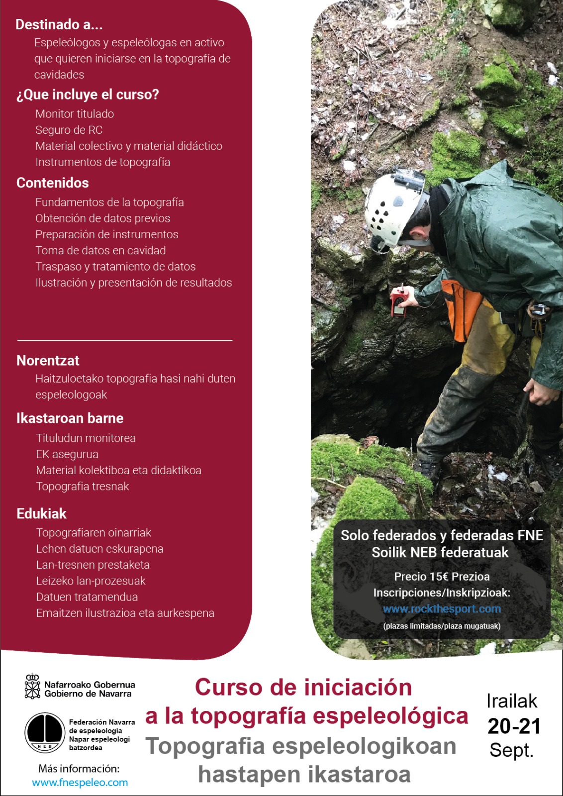 Curso de iniciación a la topografía espeleológica (20-21 septiembre)