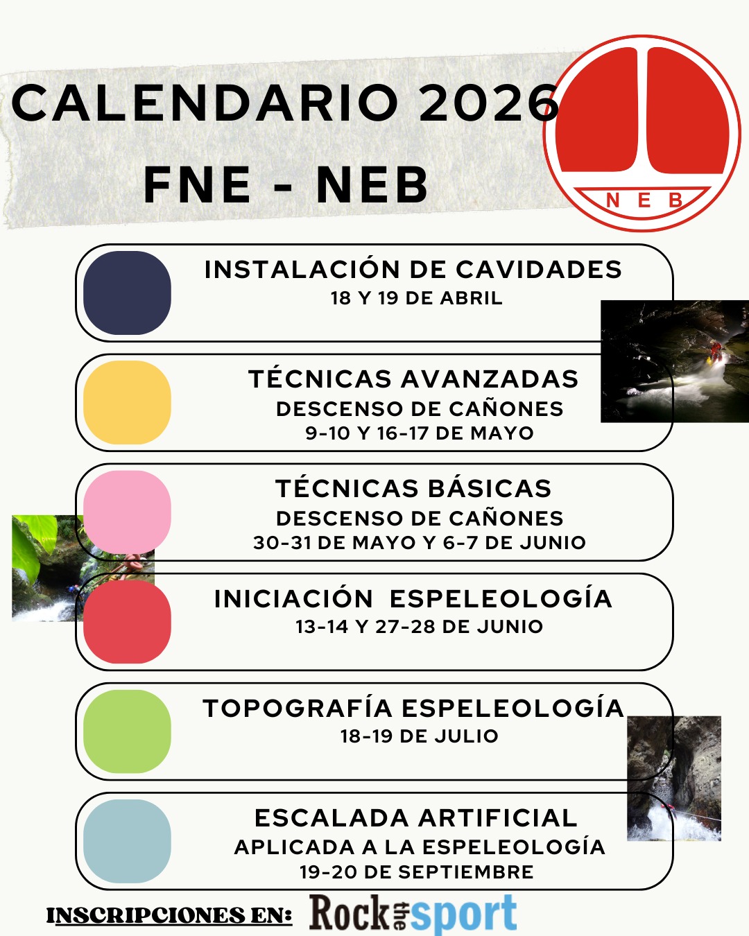 Calendario FNE - NEB 2026