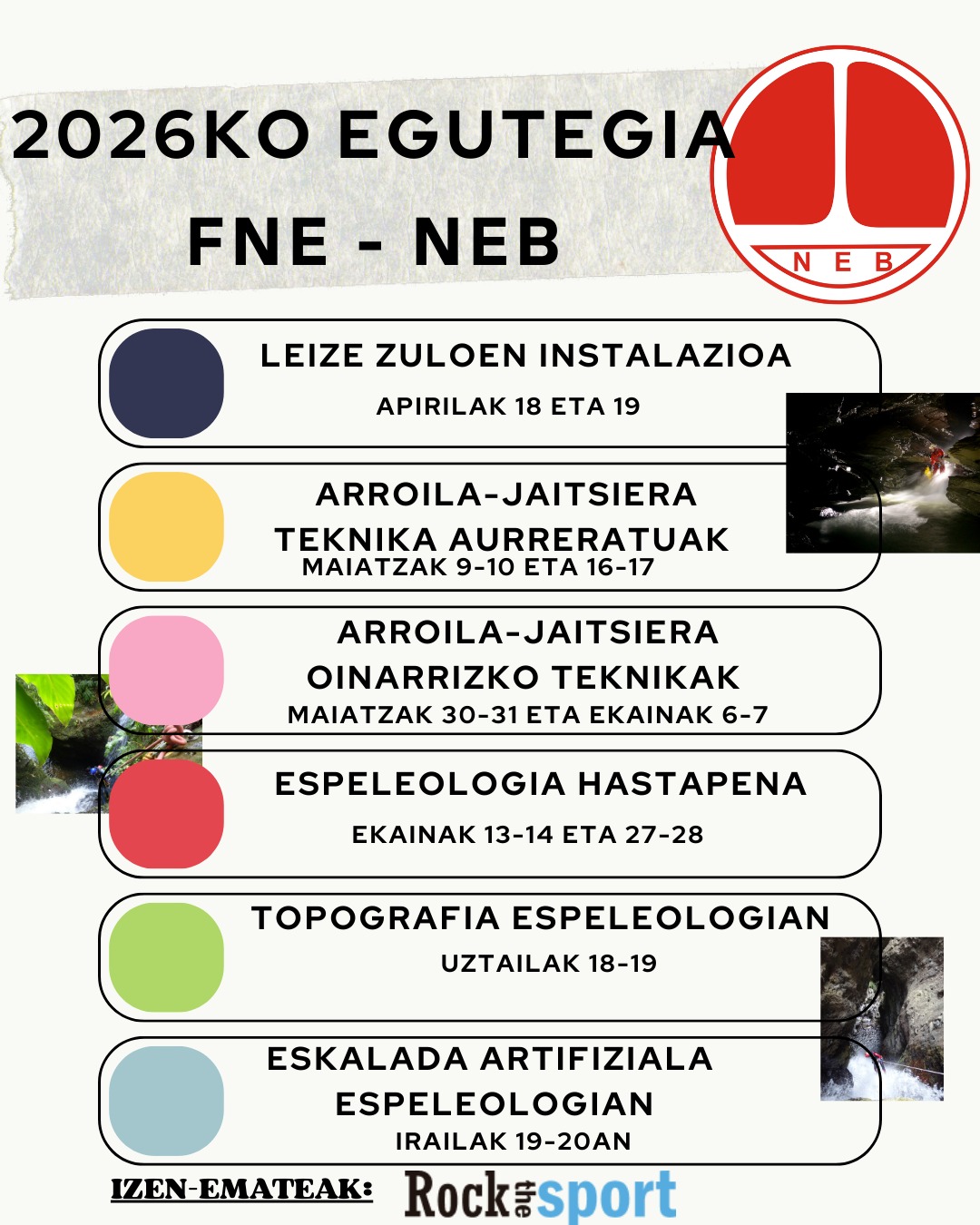 Calendario FNE - NEB 2026