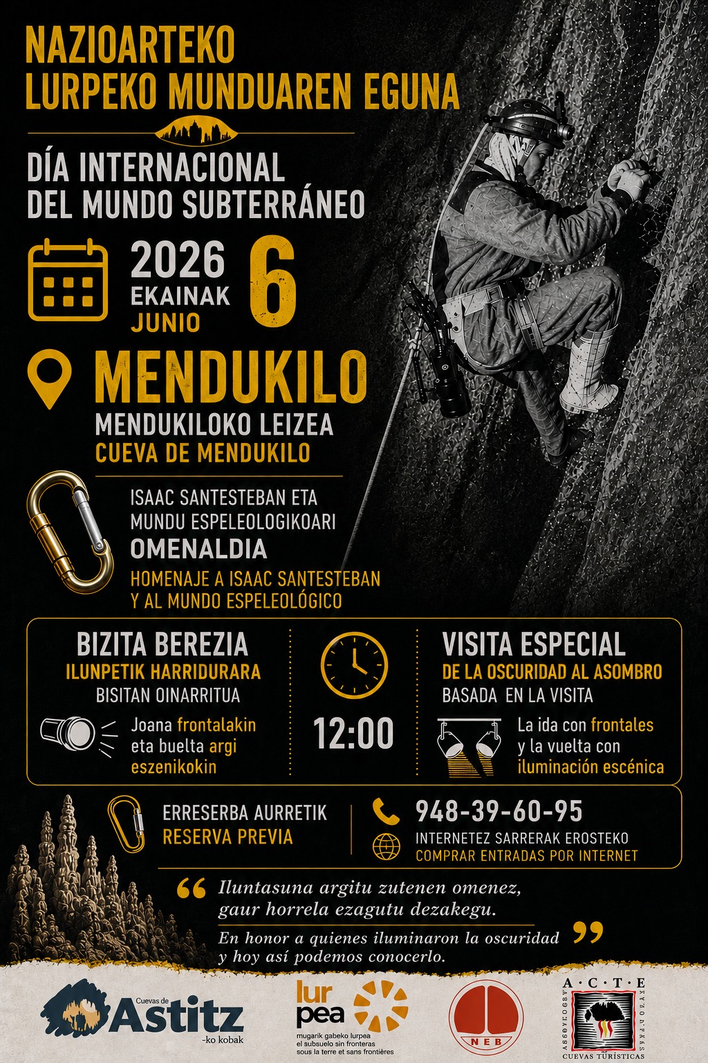 D&iacute;a Internacional del Mundo Subterr&aacute;neo en la Cueva de Mendukilo