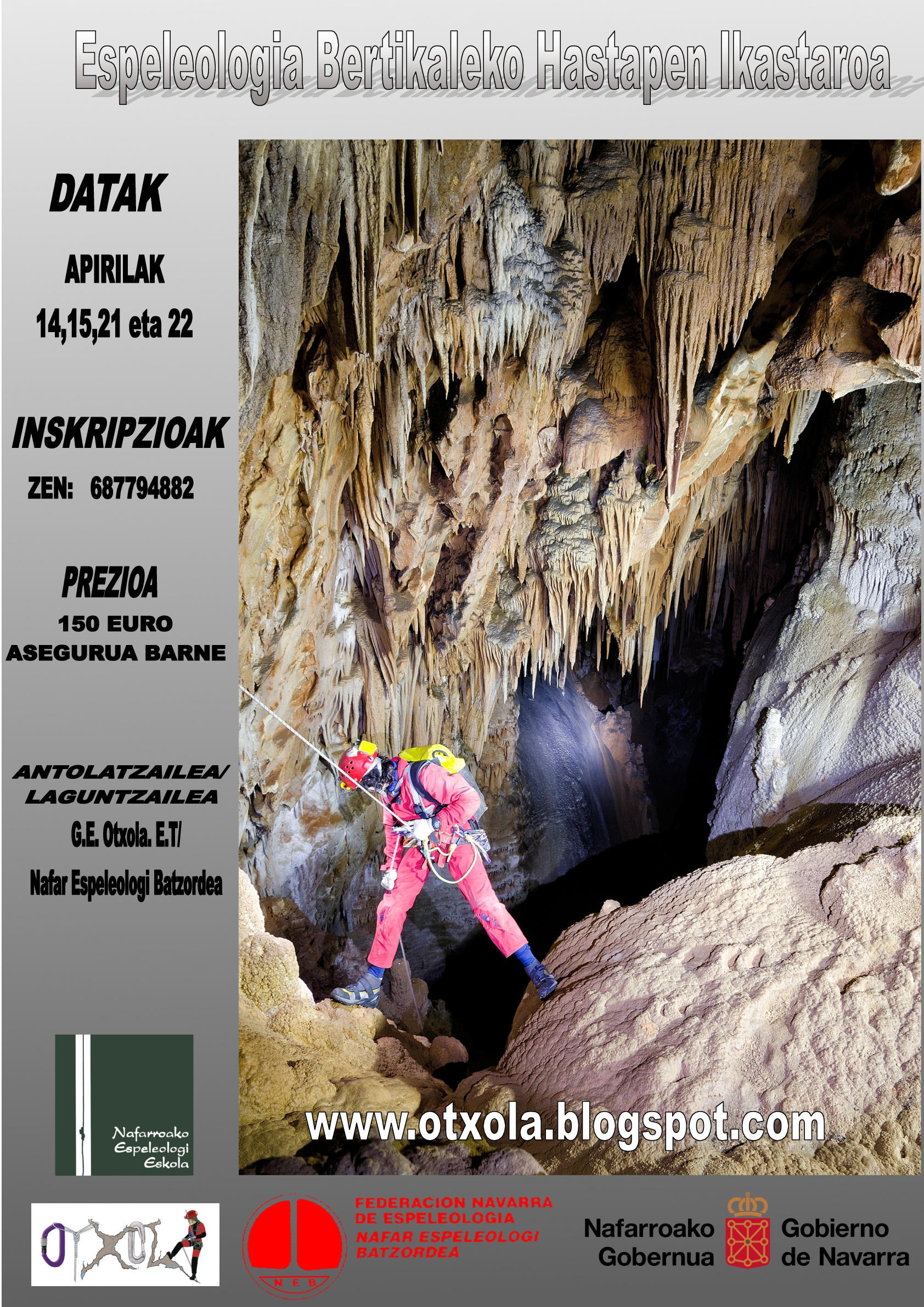 Curso de Iniciación a la Espeleología Vertical (Abril)