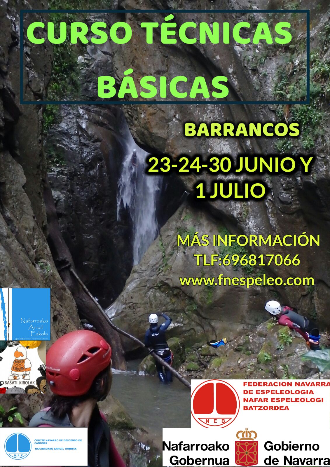 Nuevo Curso de T&eacute;cnicas B&aacute;sicas de barrancos