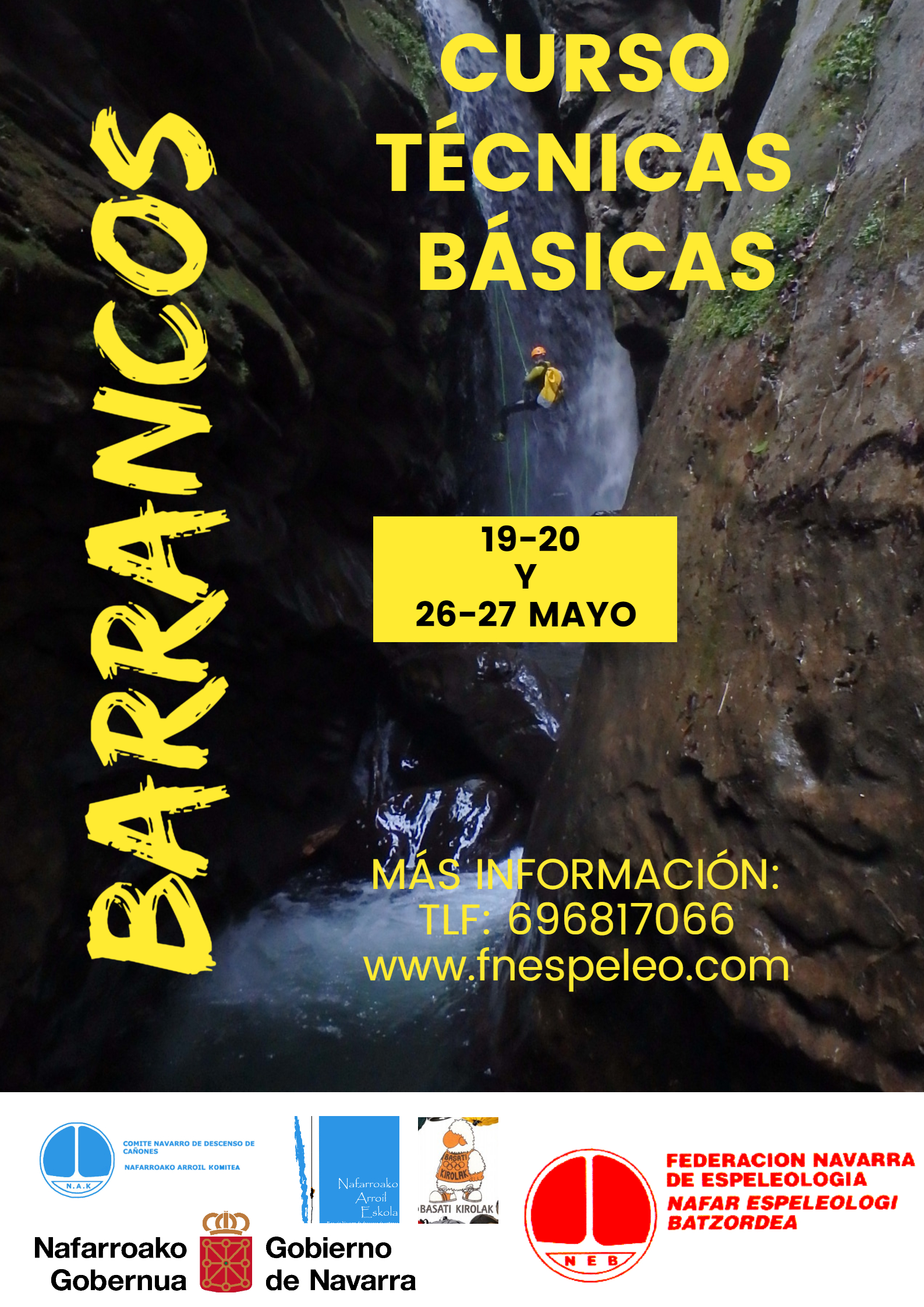 Cursos de Descenso de Barrancos organizados por la Federaci&oacute;n