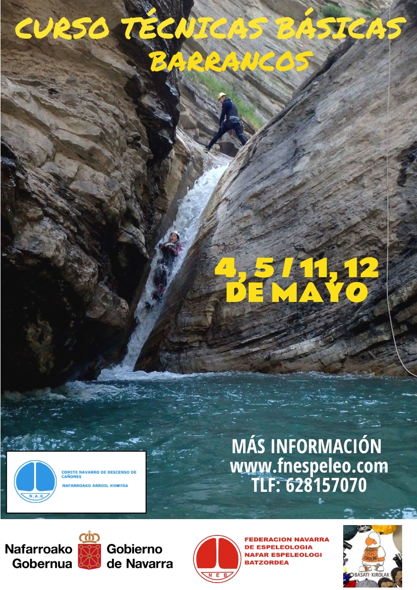Cursos de barrancos (t&eacute;cnicas b&aacute;sicas y t&eacute;cnicas avanzadas)