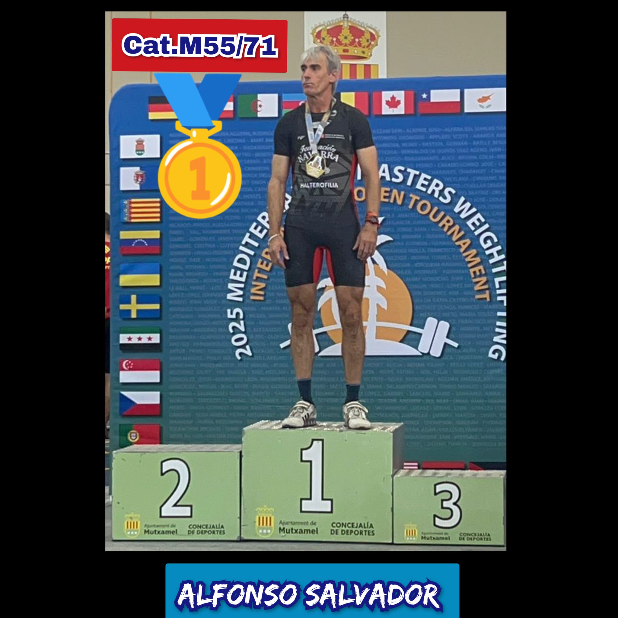La halterofilia navarra brilla en el Mediterranean Masters Weightlifting International Open