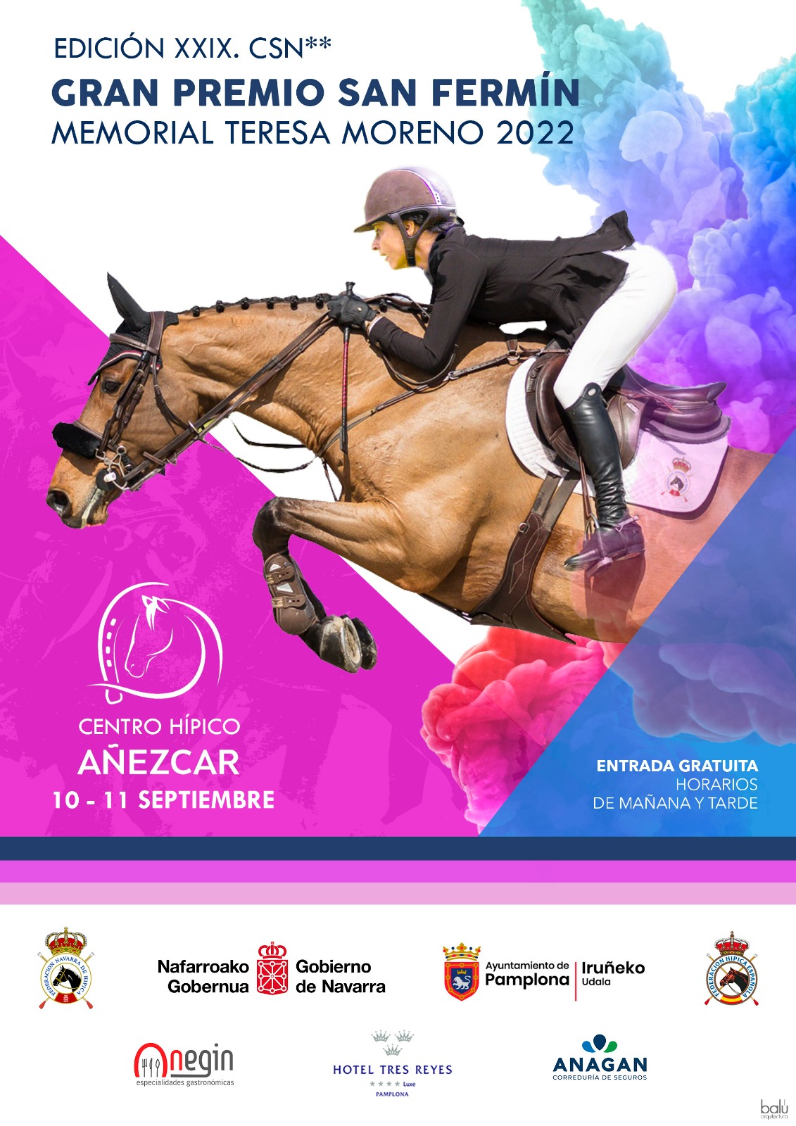 XXIX. CSN** Gran Premio San Fermin &quot;Memorial Teresa Moreno&quot; - Campeonato Navarro Salto de obst&aacute;culos 2022