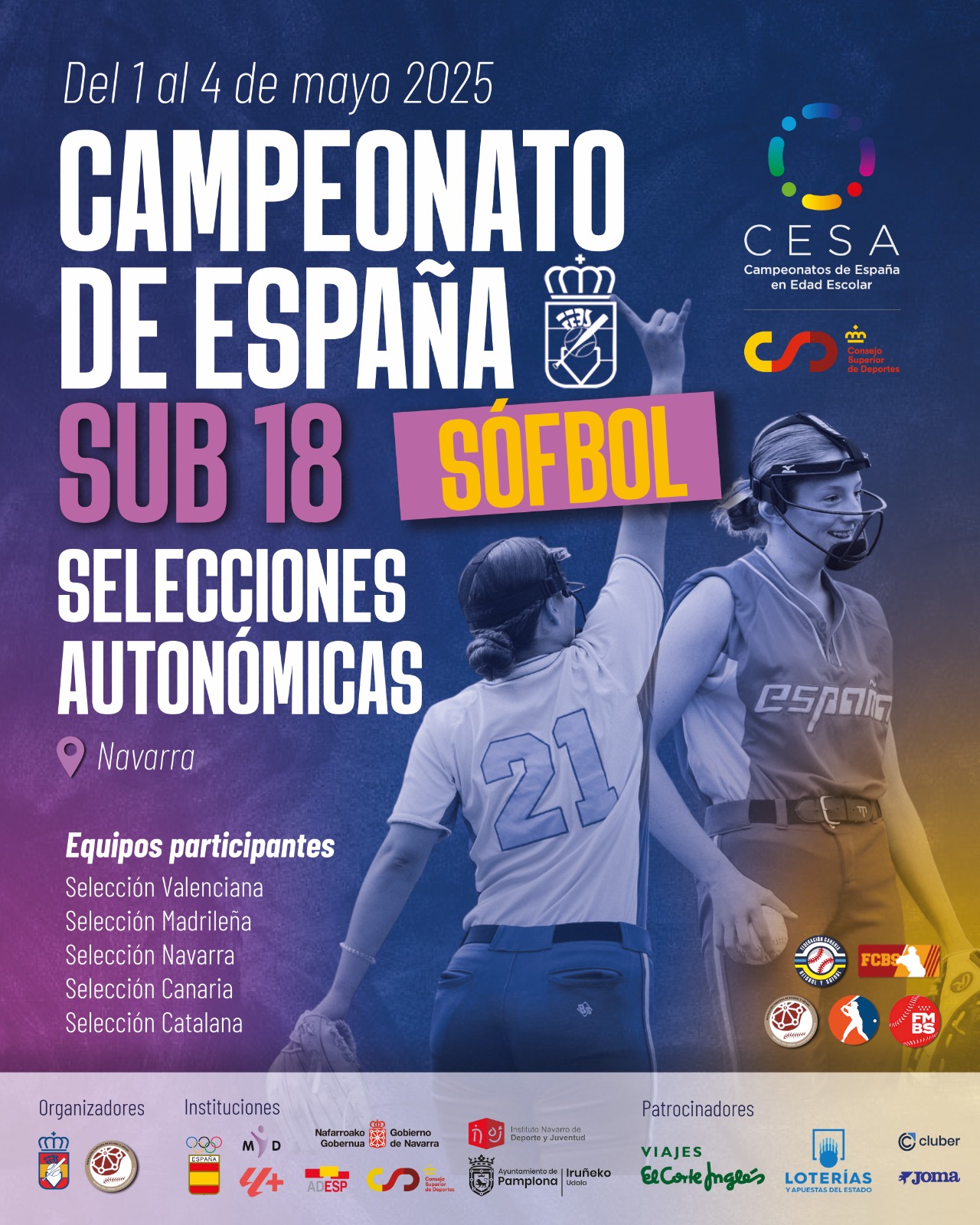 Pamplona acoge los "Campeonatos de Espa&ntilde;a Sub-13 y  Sub-18 de S&oacute;fbol del 1 al 4 de mayo
