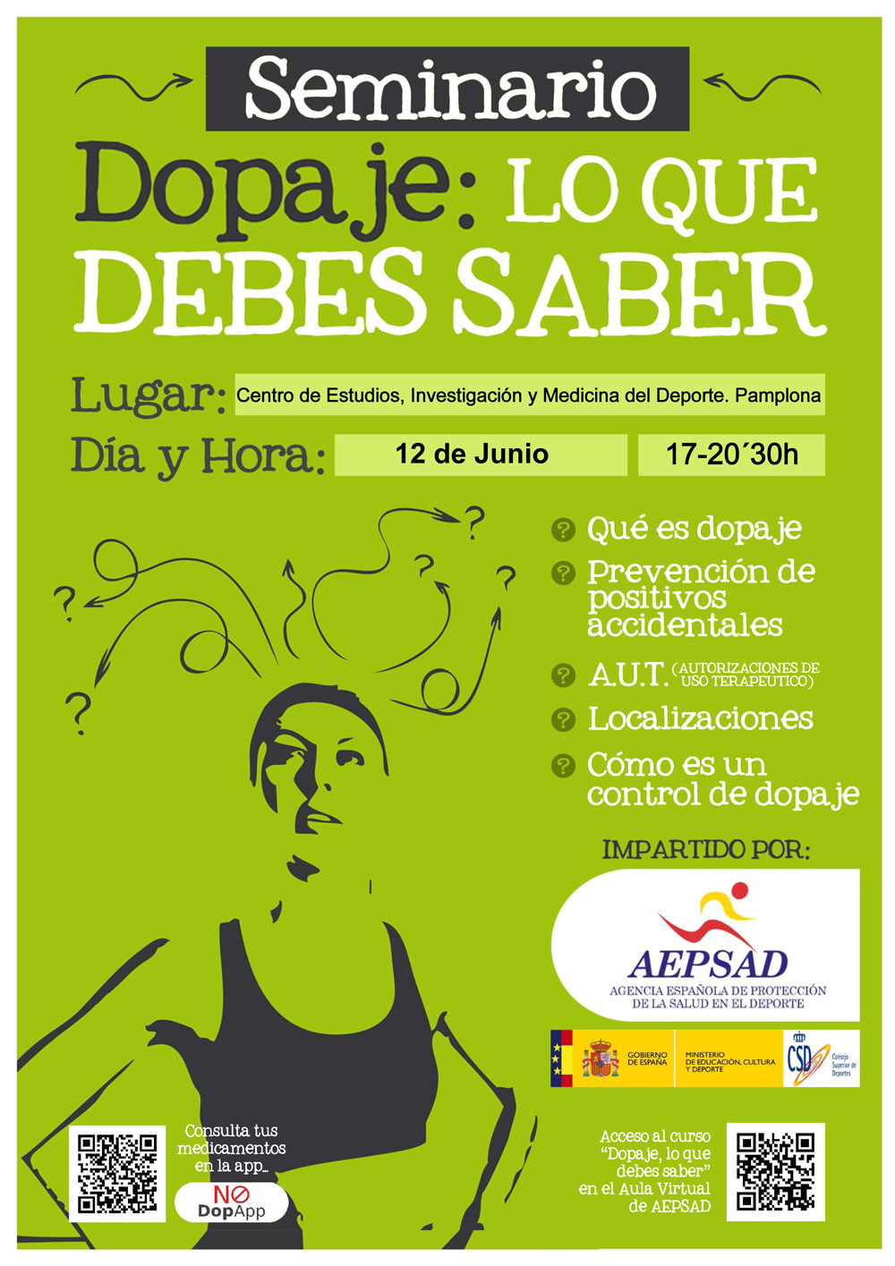Seminario "Dopaje: Lo que debes saber" (12 junio)
