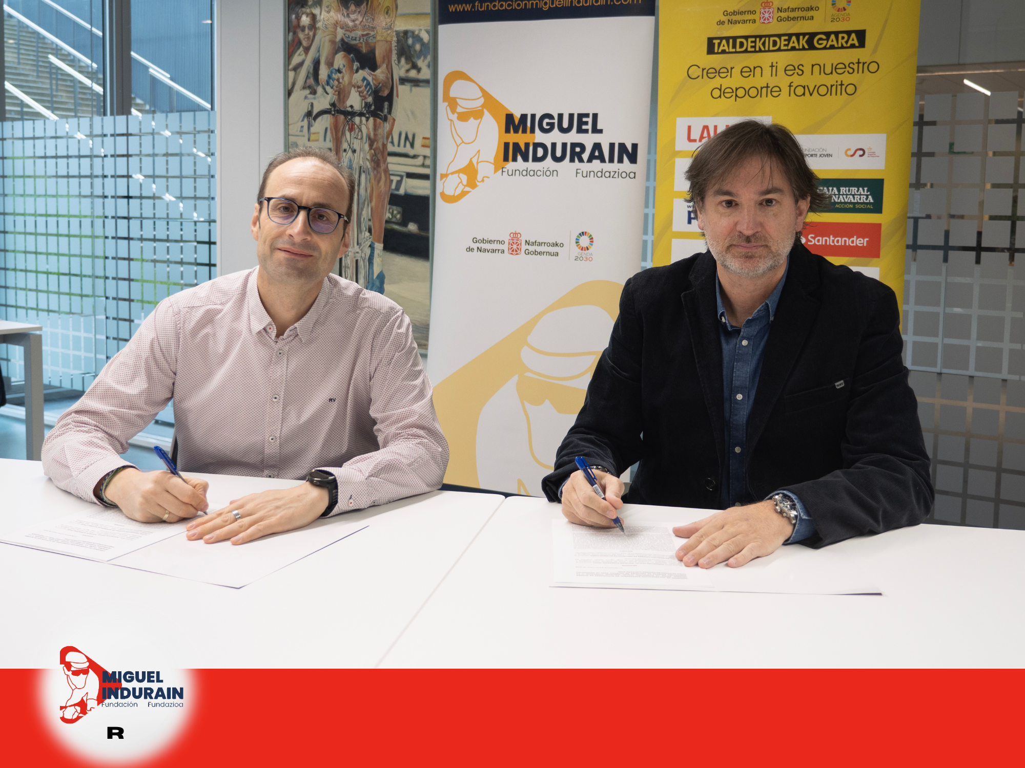 Firma del convenio de colaboraci&oacute;n con la Federaci&oacute;n Navarra de Deportes de Invierno