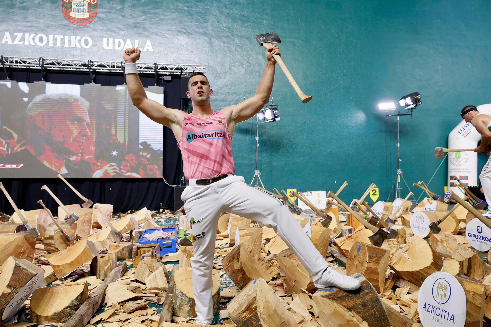 Campeonato de Euskal Herria de Aizkora | Iker Vicente sigue sin encontrar rival