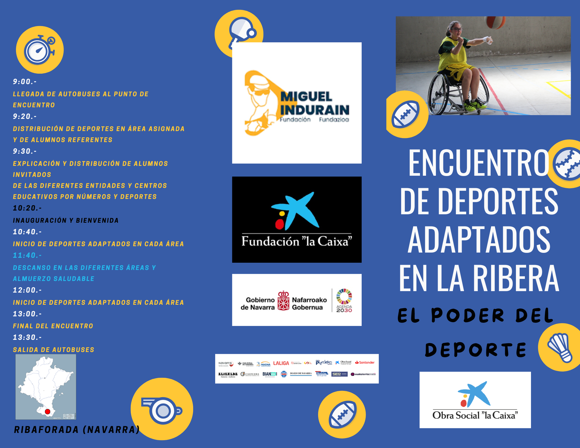 ENCUENTRO DE DEPORTES ADAPTADOS E INCLUSIVOS EN LA RIBERA DE NAVARRA