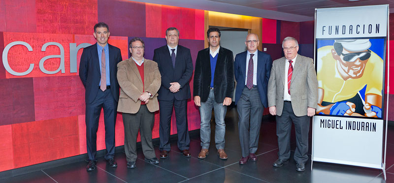 Caja Navarra suscribe un convenio de patrocinio con la Fundaci&oacute;n Miguel Indurain