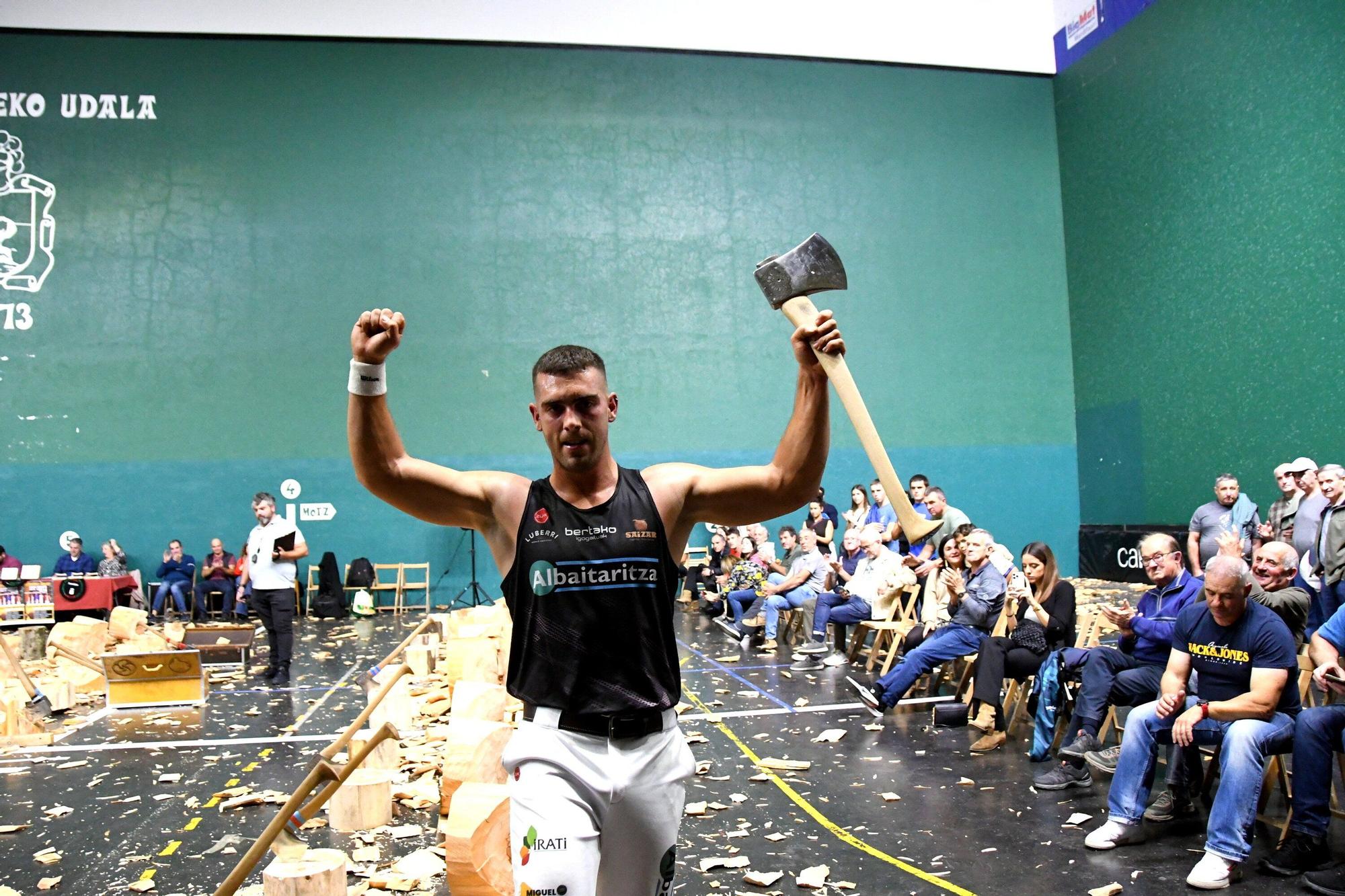 R&eacute;cord de Iker Vicente, que gana su 11&ordf; txapela en el Campeonato Navarro de Aizkora