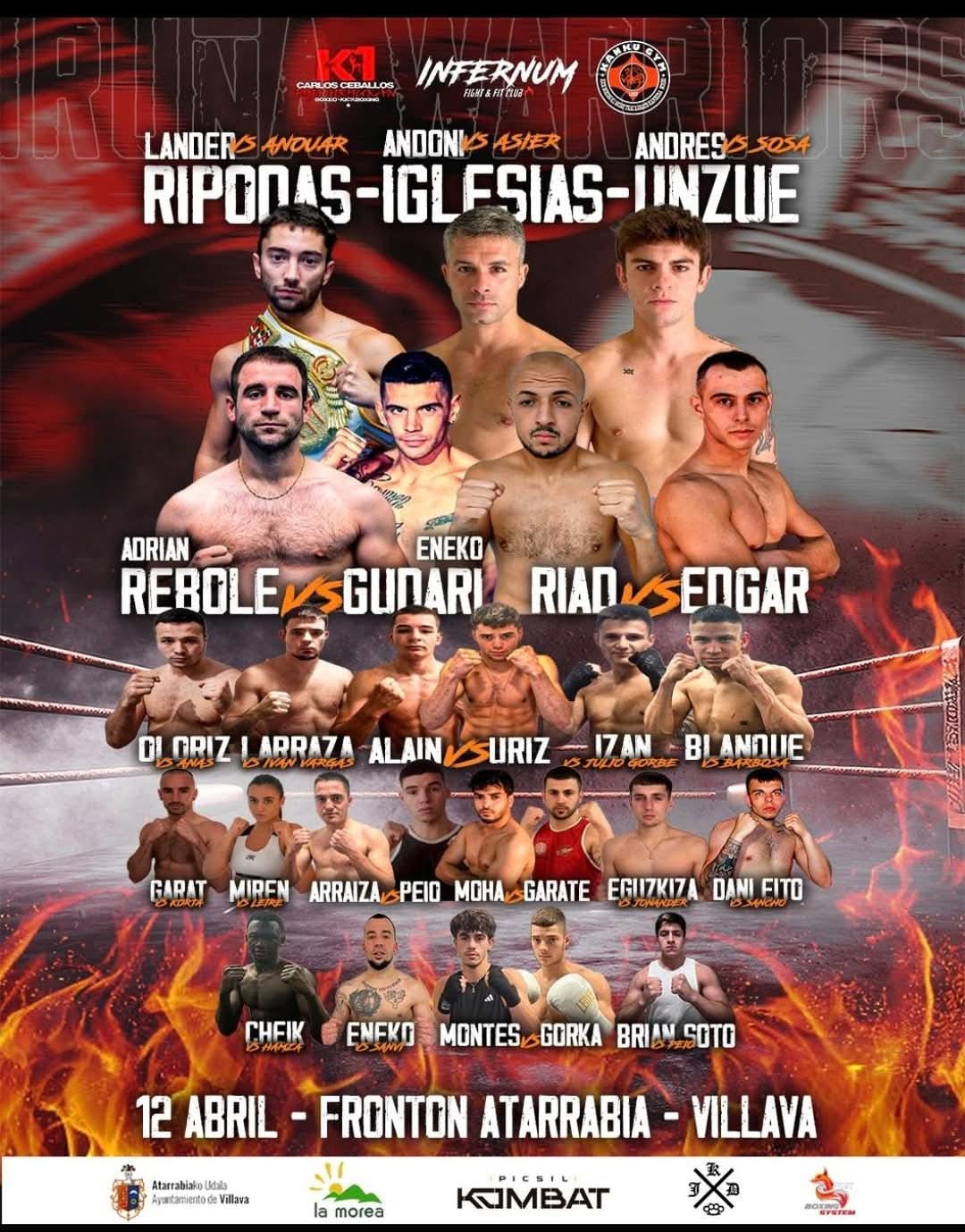 Iru&ntilde;a Warriors - 12 de abril en el front&oacute;n Atarrabia (Villava)