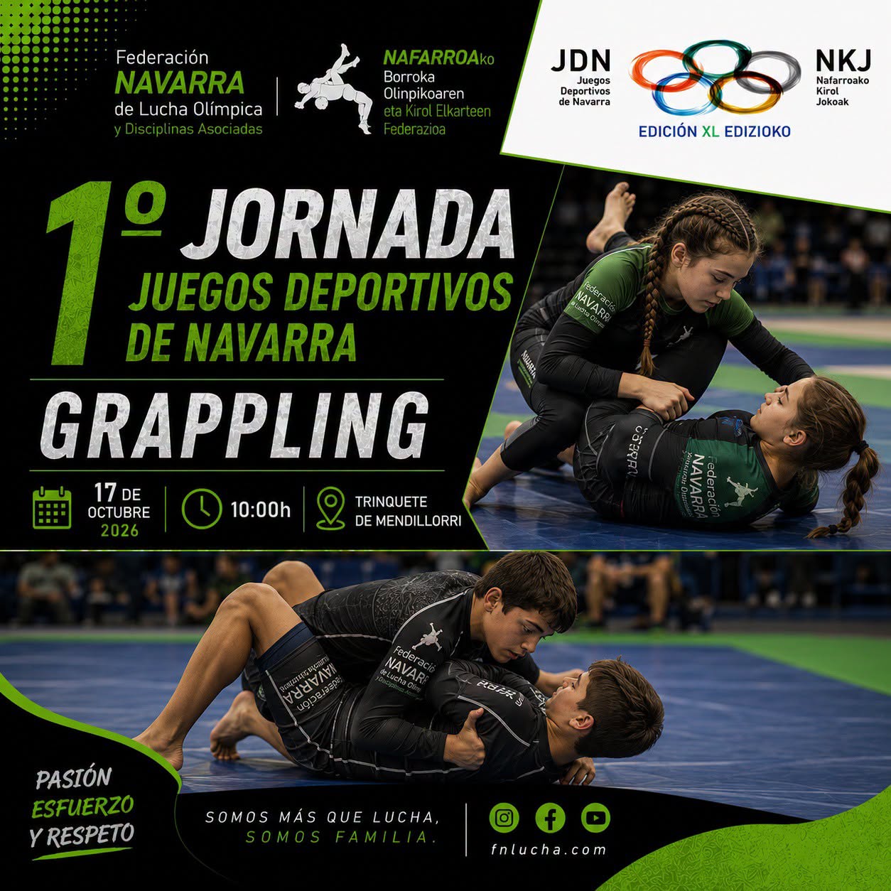 1&ordf; Jornada Juegos Deportivos de Navarra de Grappling (U15 y U17)