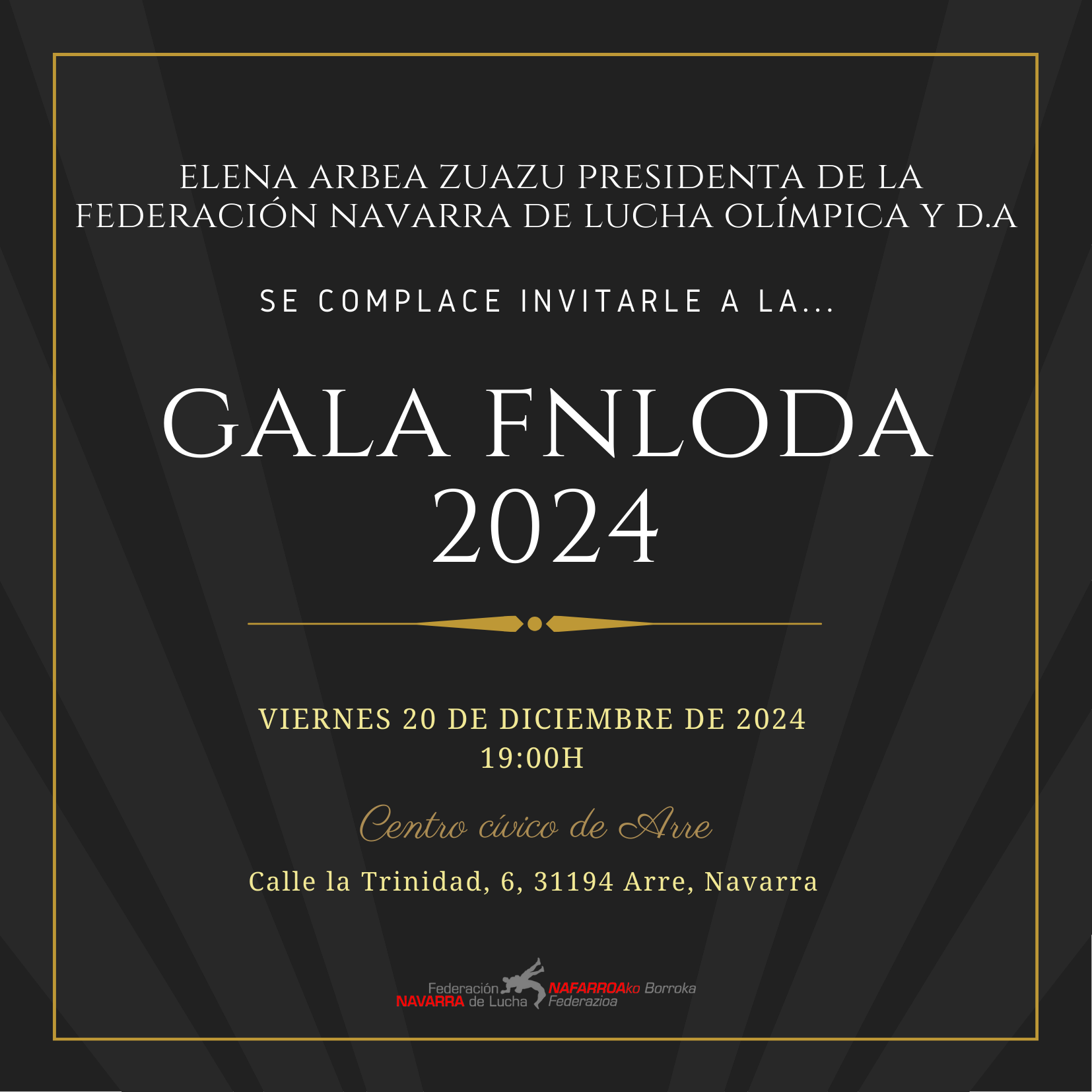 Gala institucional de la Federaci&oacute;n Navarra de Luchas Ol&iacute;mpicas y D.A. (20/12/2024)