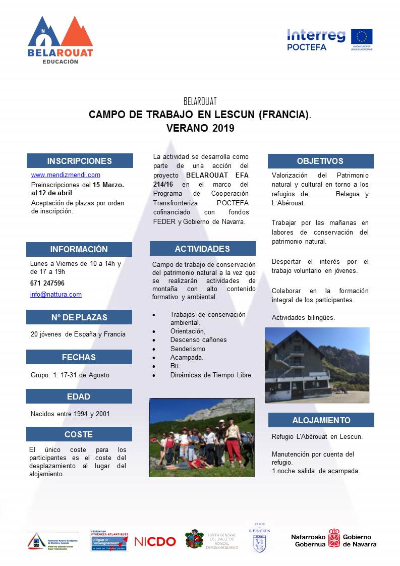 Actividades educativas proyecto BELAROUAT