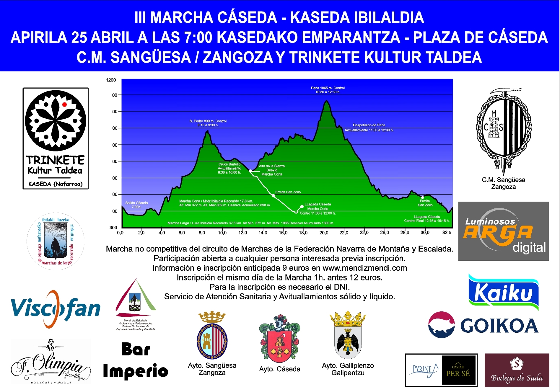III MARCHA CIRCULAR A CASEDA; El pr&oacute;ximo s&aacute;bado 25 de abril.