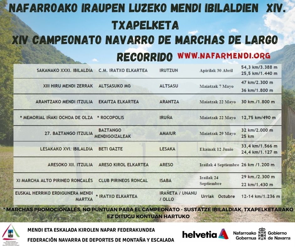 CAMBIO DE FECHA MARCHA HIRU MENDI ZERRAK