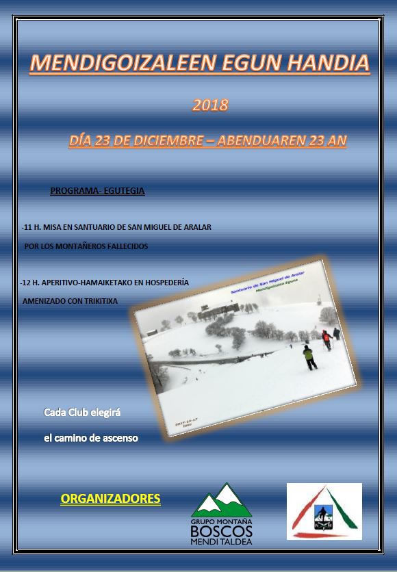 MENDIGOIZALEEN EGUN HANDIA