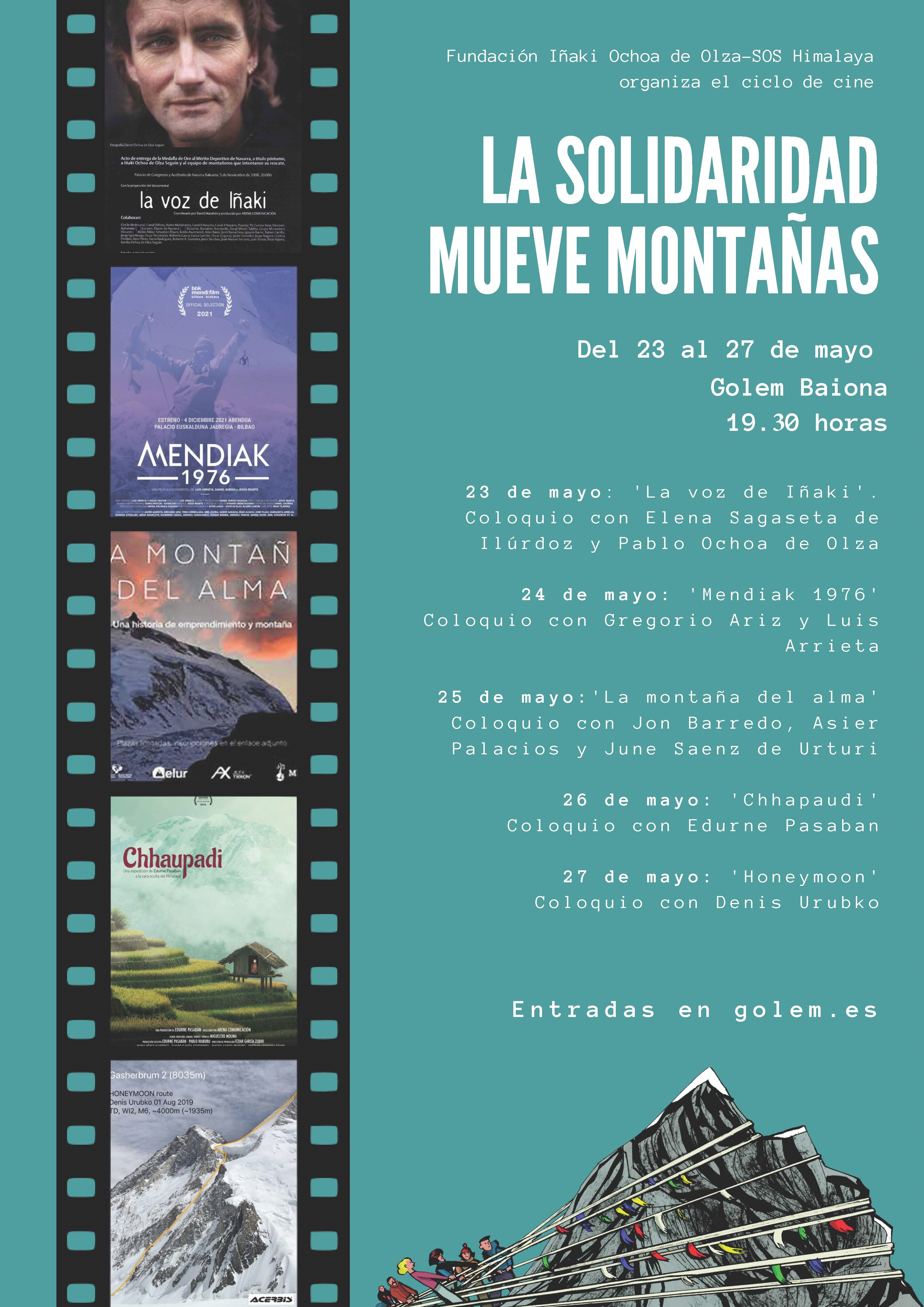 MARCHA MONTAÑERA Y SEMANA DE CINE DE LA FUNDACIÓN IÑAKI OCHOA DE OLZA SOS HIMALAYA