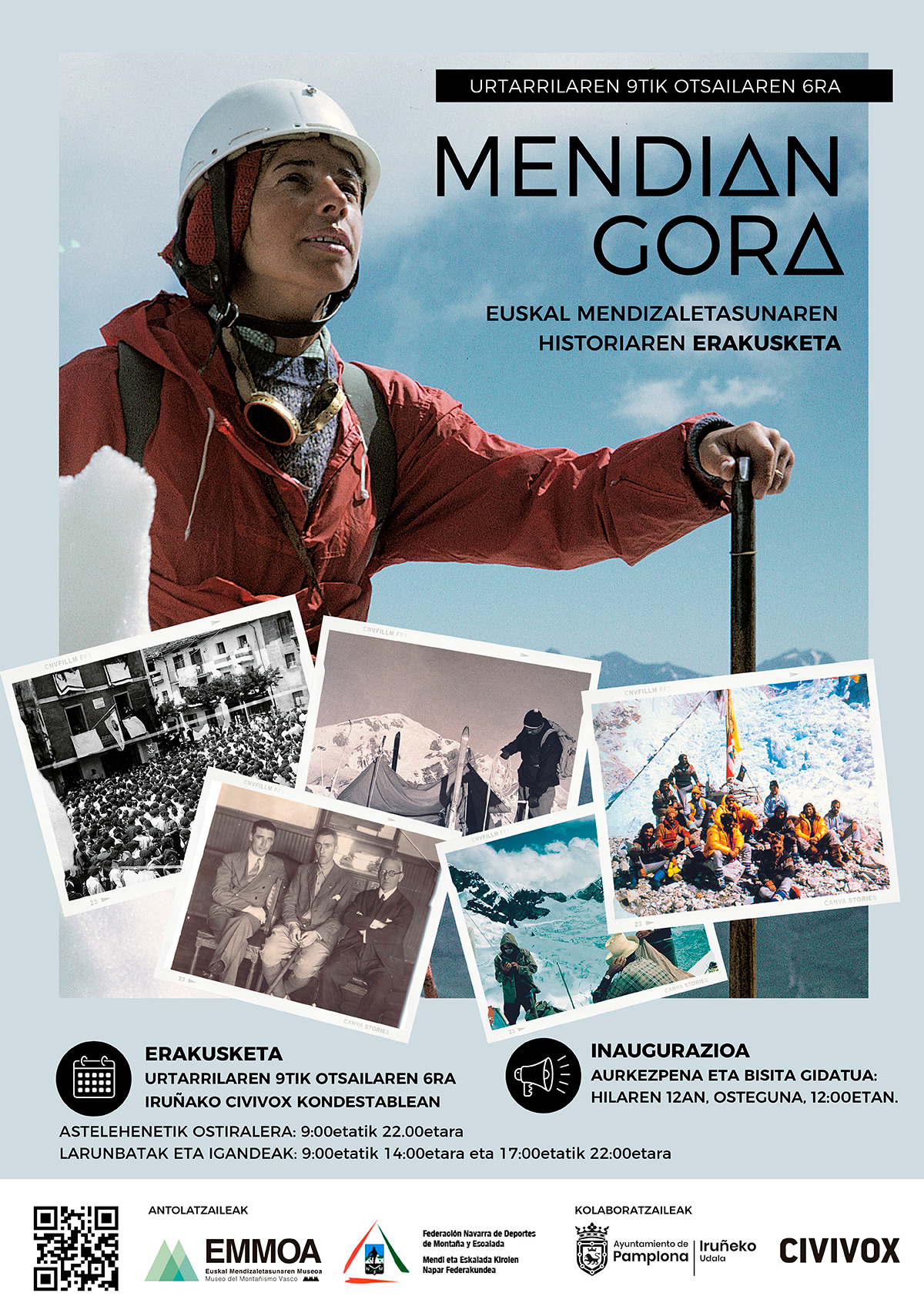 EXPOSICIÓN MENDIAN GORA - HISTORIA DEL MONTAÑISMO VASCO EN CIVIVOX CONDESTABLE