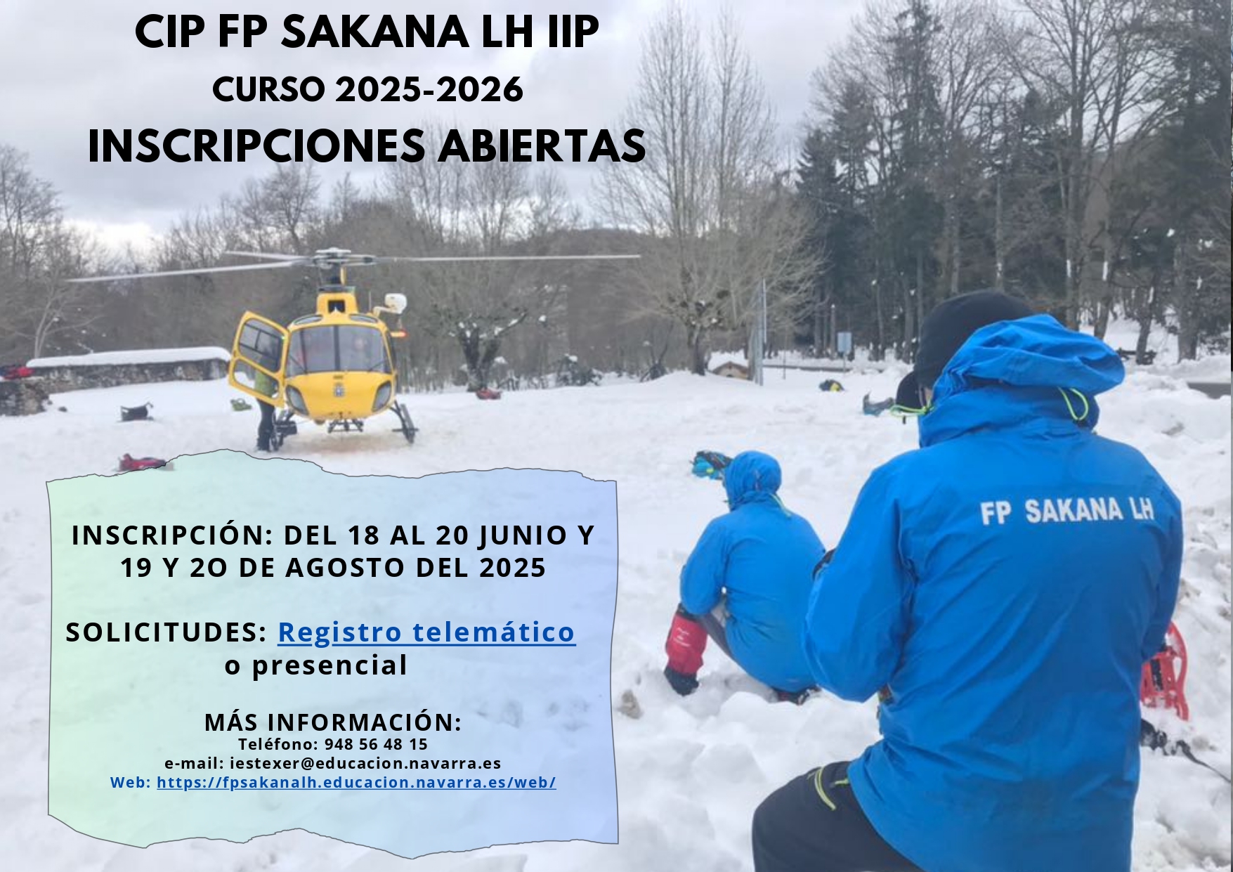 PUBLICADAS LAS FECHAS DEL PLAZO DE  INSCRIPCIÓN Y MATRÍCULA PARA ACCEDER AL TD DE SENDERISMO, MEDIA MONTAÑA Y ESCALADA