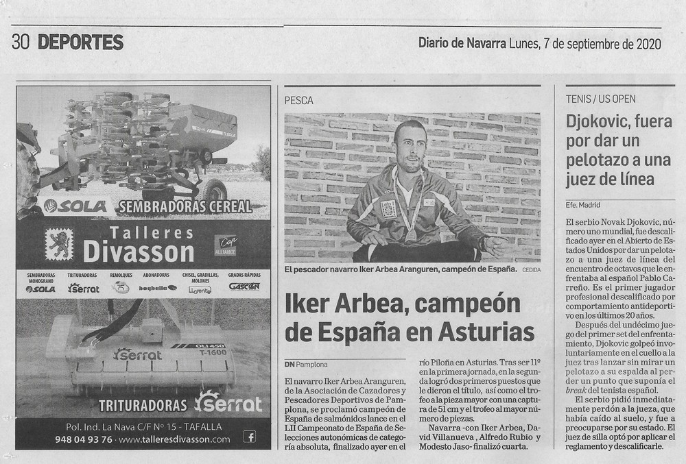 Iker Arbea Aranguren Campeón de España de Salmónidos Lance