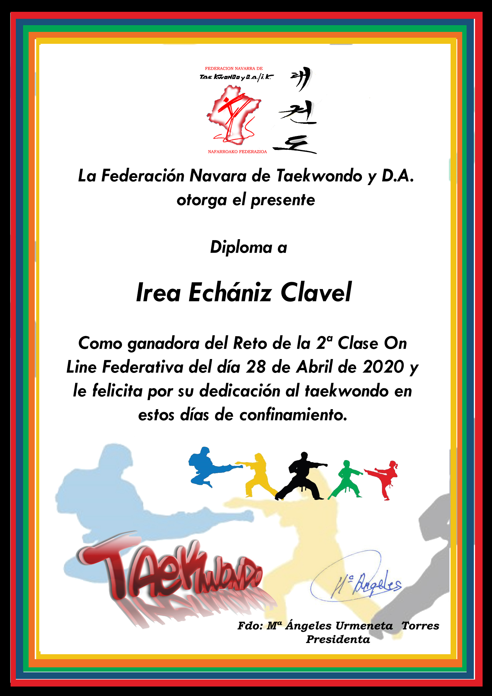 Irea Ech&aacute;niz Clavel ganadora del reto de la segunda clase online