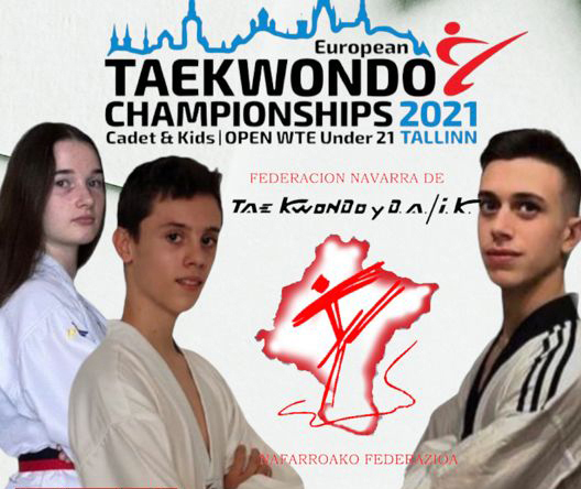 Taekwondistas navarros por Europa