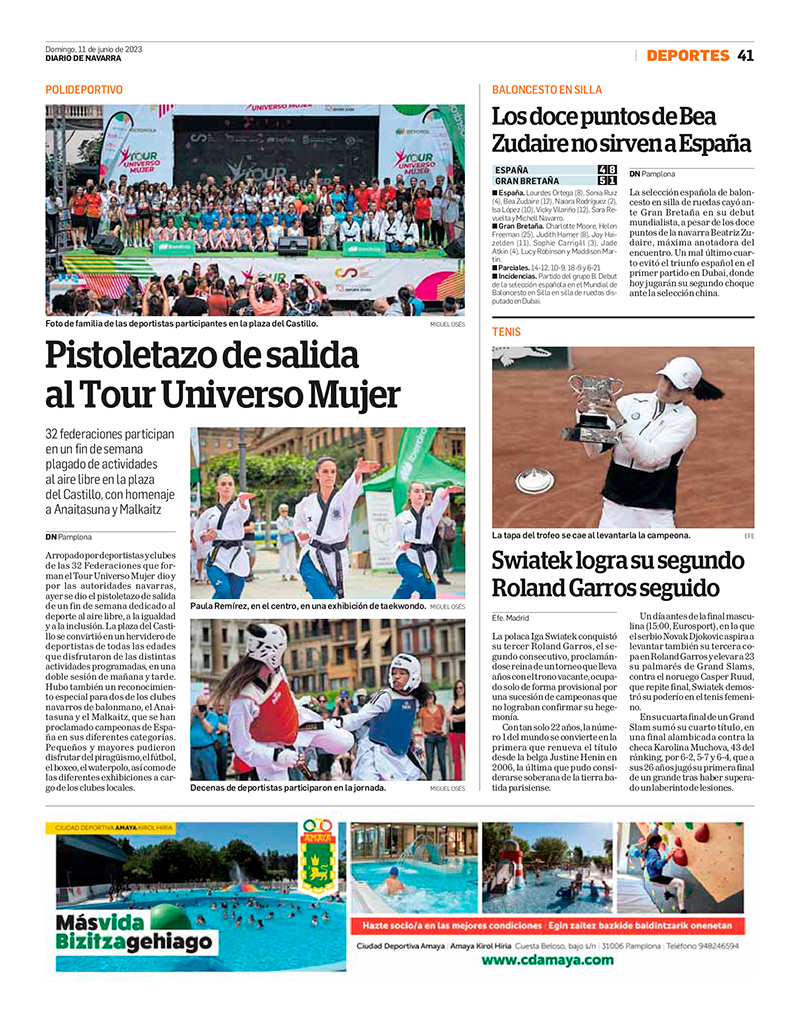 El Tour Universo Mujer pasó por Pamplona