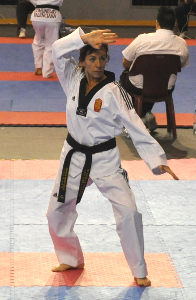 La presidenta de la Federaci&oacute;n Navarra de Taekwondo al frente de la Selecci&oacute;n Espa&ntilde;ola