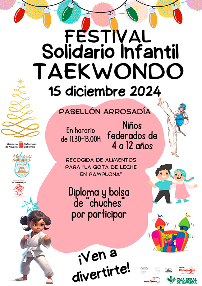 La Federaci&oacute;n Navarra de Taekwondo ti&ntilde;e Arrosad&iacute;a de solidaridad