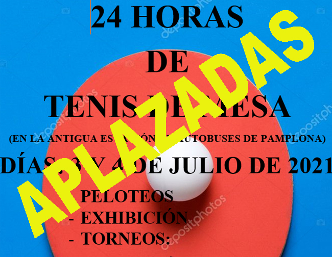 Aplazamiento de las 24 Horas de Tenis de Mesa
