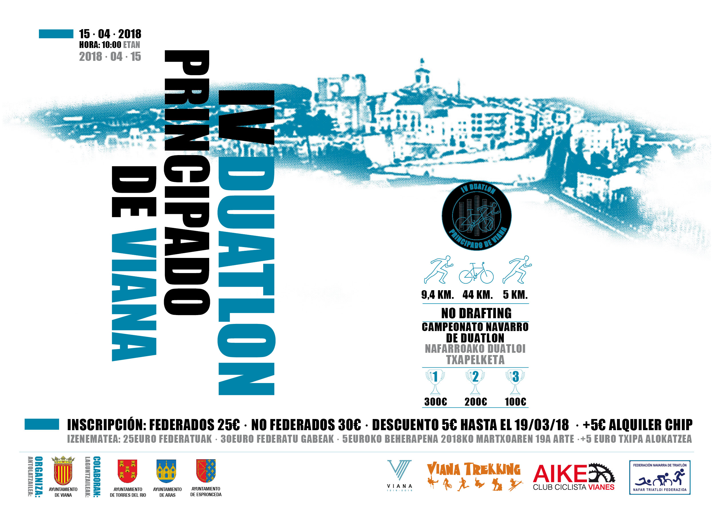 Abiertas las inscripciones del IV Duatl&oacute;n Principado de Viana