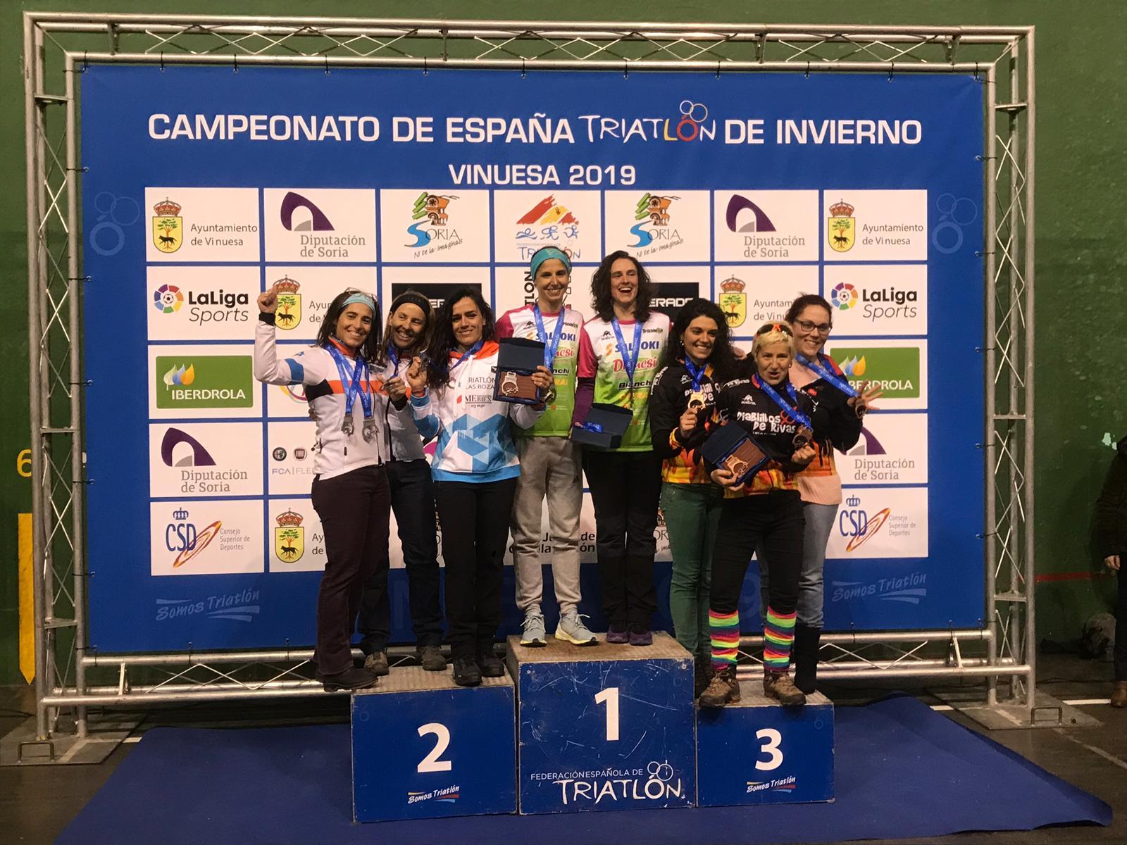 Enara Oronoz y Saltoki-Diques&iacute; Campeones de Espa&ntilde;a de Triatl&oacute;n de Invierno.