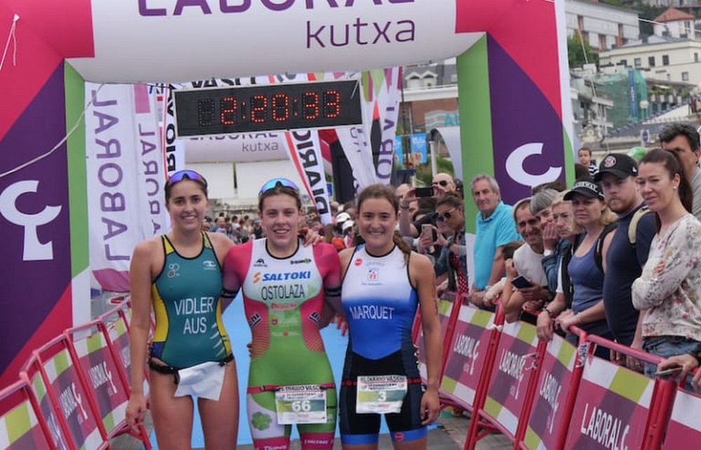 Domingo de éxitos para las triatletas de Saltoki Diquesí