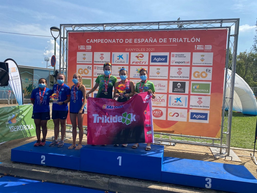 Un oro y dos bronces para Saltoki Trikideak en el Campeonato de España de Distancia Olímpica.