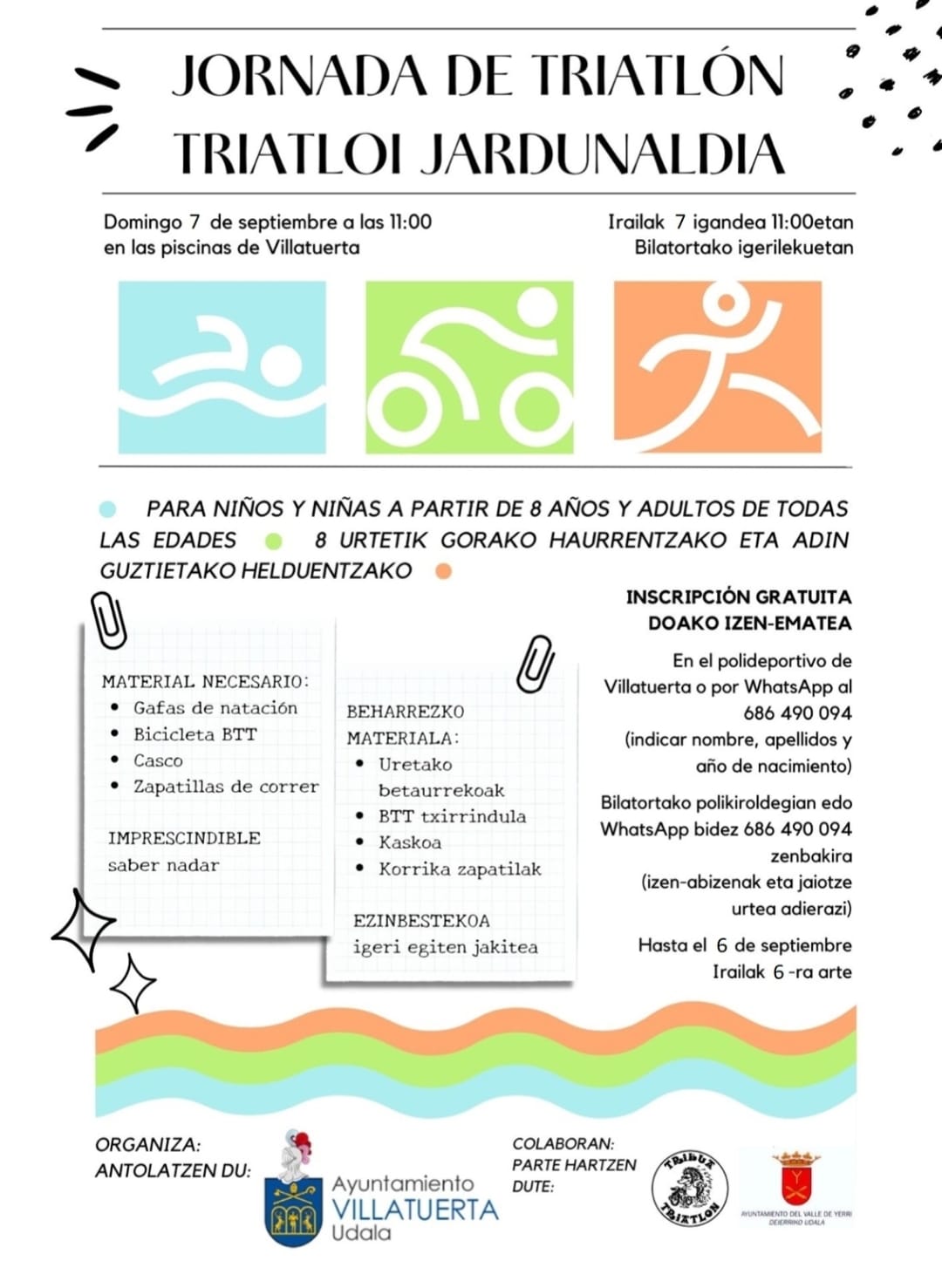 &iexcl;Vive el triatl&oacute;n en Villatuerta!