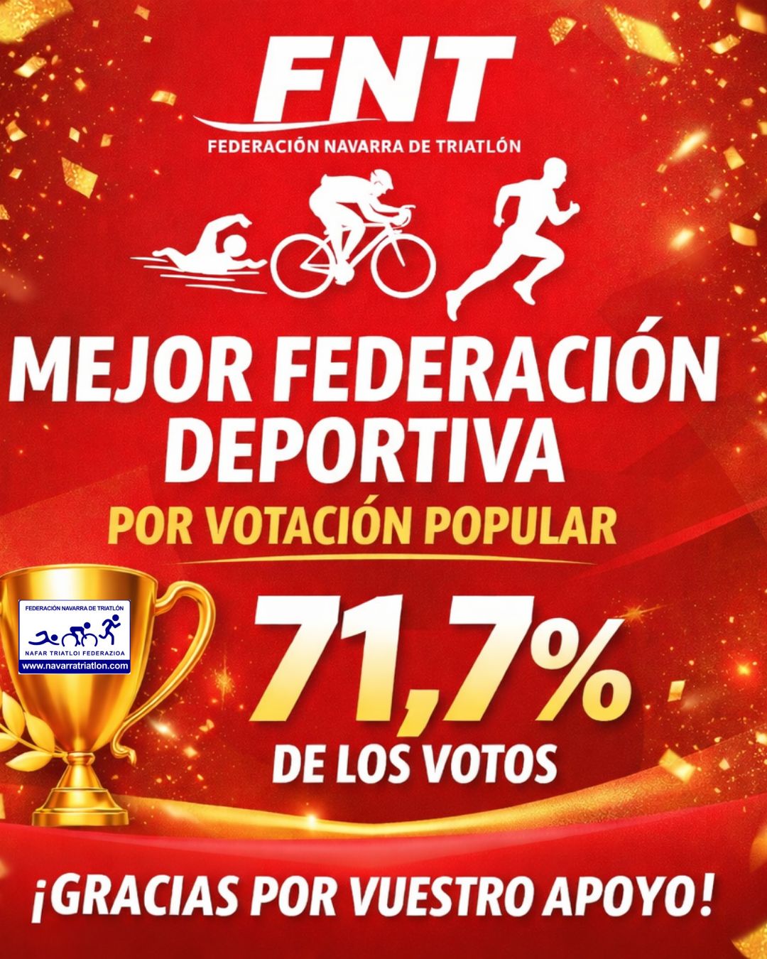 La Federaci&oacute;n Navarra de Triatl&oacute;n, mejor federaci&oacute;n deportiva