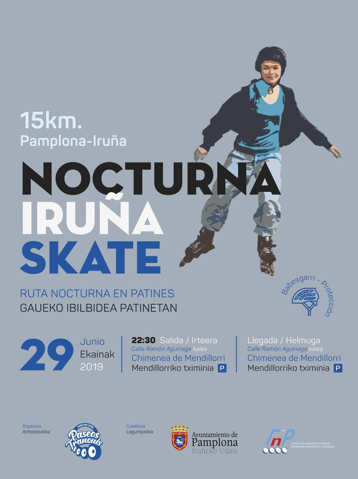 Ruta Nocturna en Patines (29 junio, Pamplona)