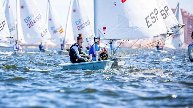 Edurne Fernandino participó en la copa de España Láser